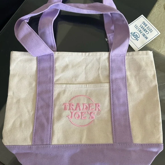 Trader Joe’s Purple mini Tote Bag - Picture 3 of 3